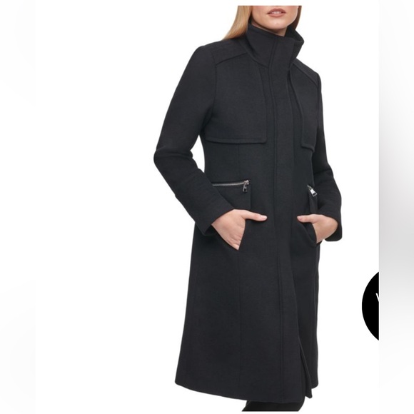 Karl Lagerfeld Jackets & Blazers - Karl Lagerfeld Paris Stand Collar Wool Blend Coat Size  XL